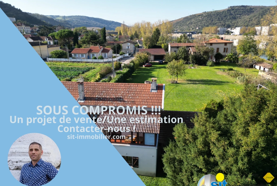 Maison à vendre avec sous-sol et jardin à Saint-Romain-en-Gal 