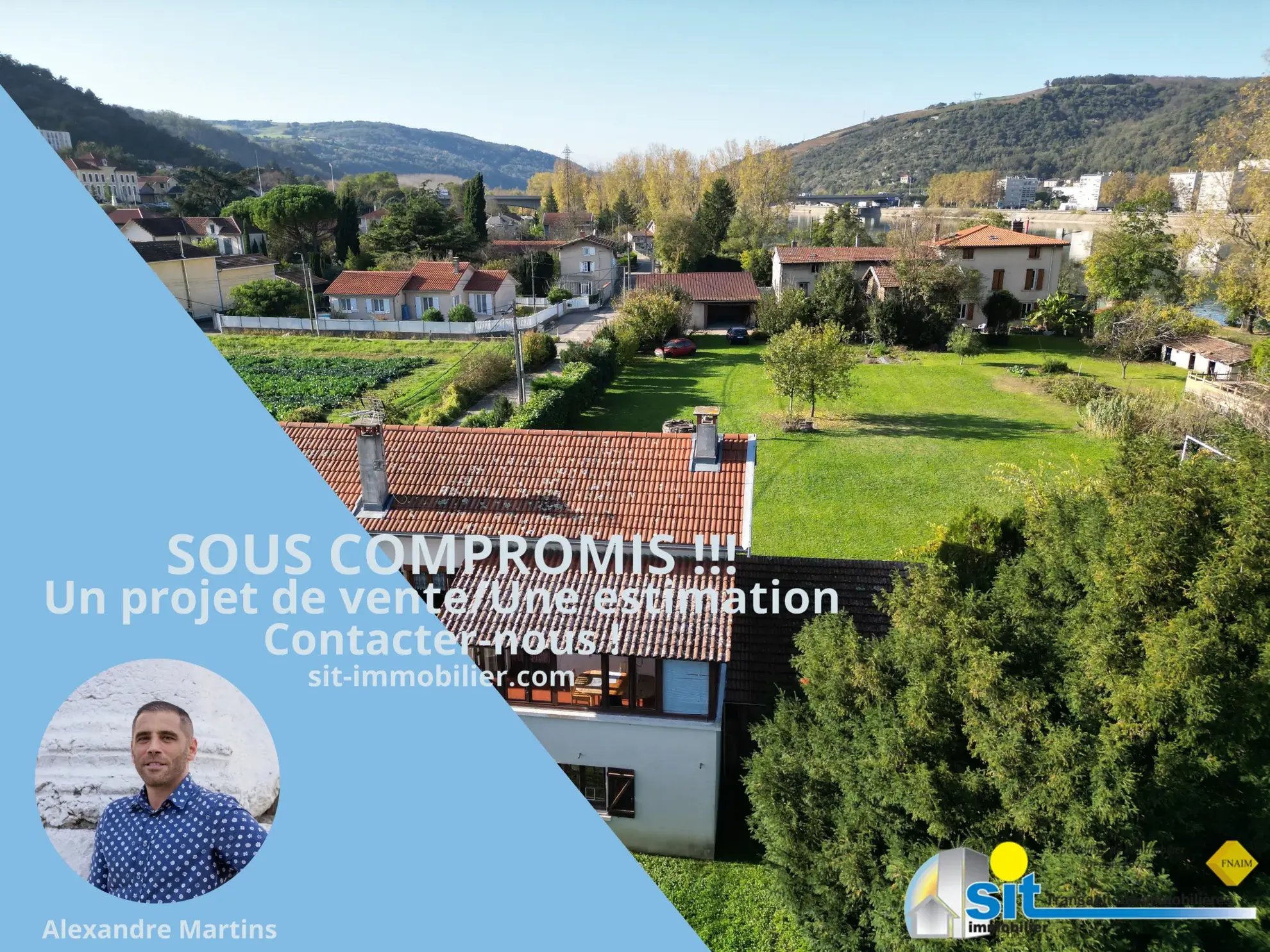 Maison à vendre avec sous-sol et jardin à Saint-Romain-en-Gal 