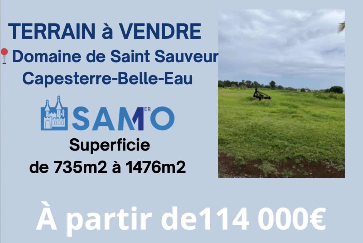 Terrains à vendre à Capesterre-Belle-Eau - Vue mer et montagne, viabilisés 