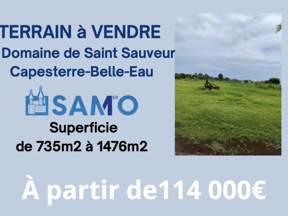 Terrains à vendre à Capesterre-Belle-Eau - Vue mer et montagne, viabilisés