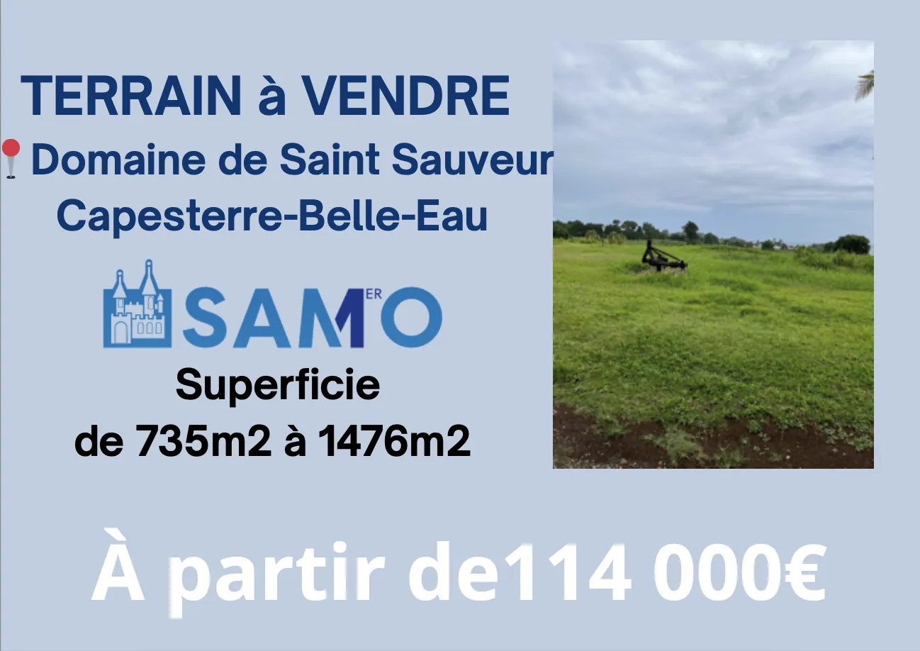 Terrains à vendre à Capesterre-Belle-Eau - Vue mer et montagne, viabilisés 