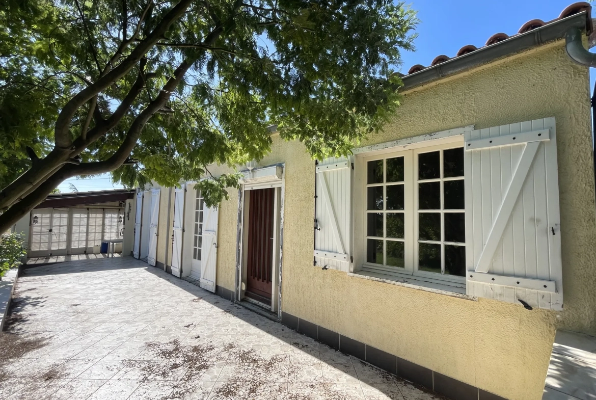 Charmante maison de plain-pied avec jardin et terrasses à Bourg-Charente 