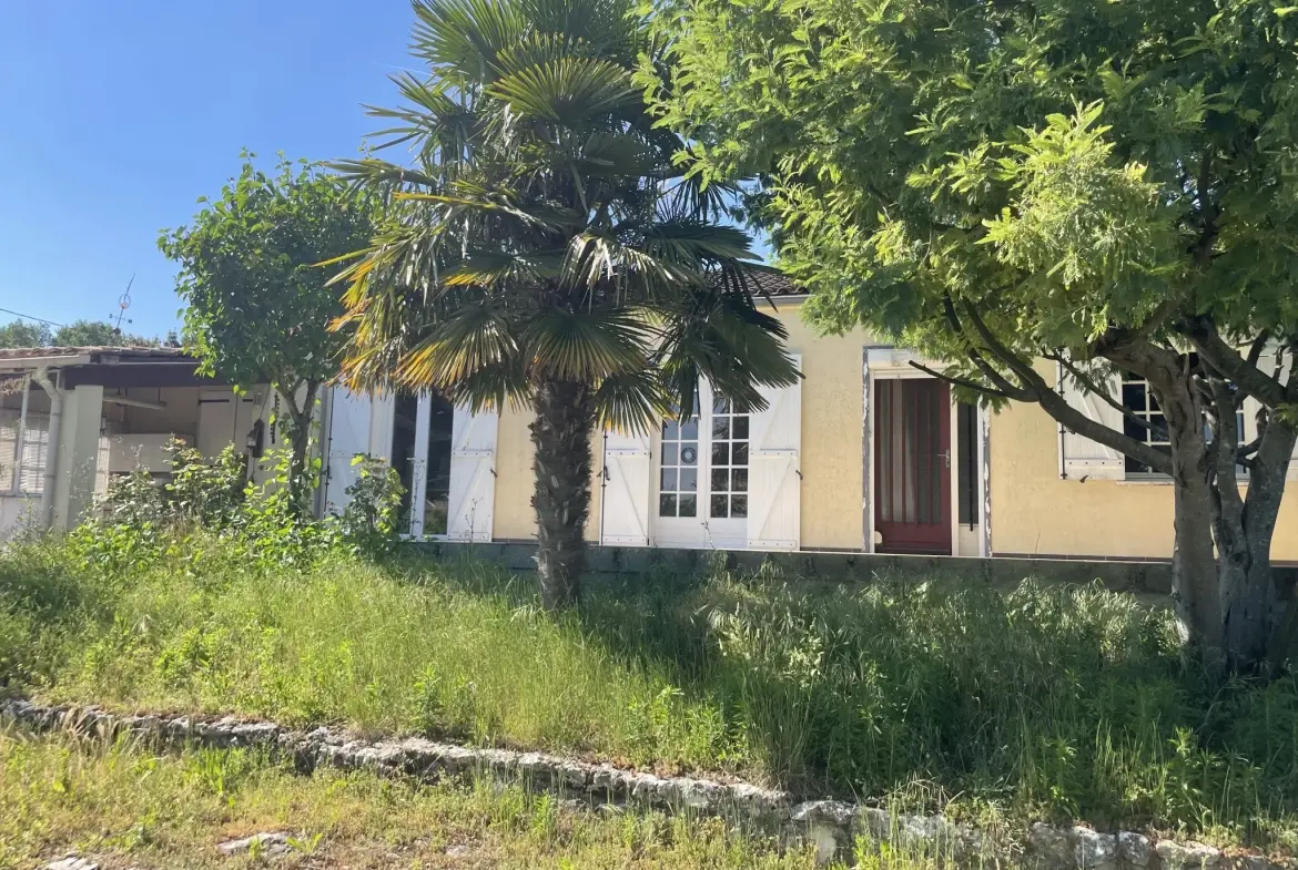 Charmante maison de plain-pied avec jardin et terrasses à Bourg-Charente 