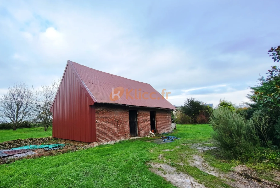 Maison en ossature bois à vendre proche d'Arques-la-Bataille et Dieppe, rénovée, grand jardin 