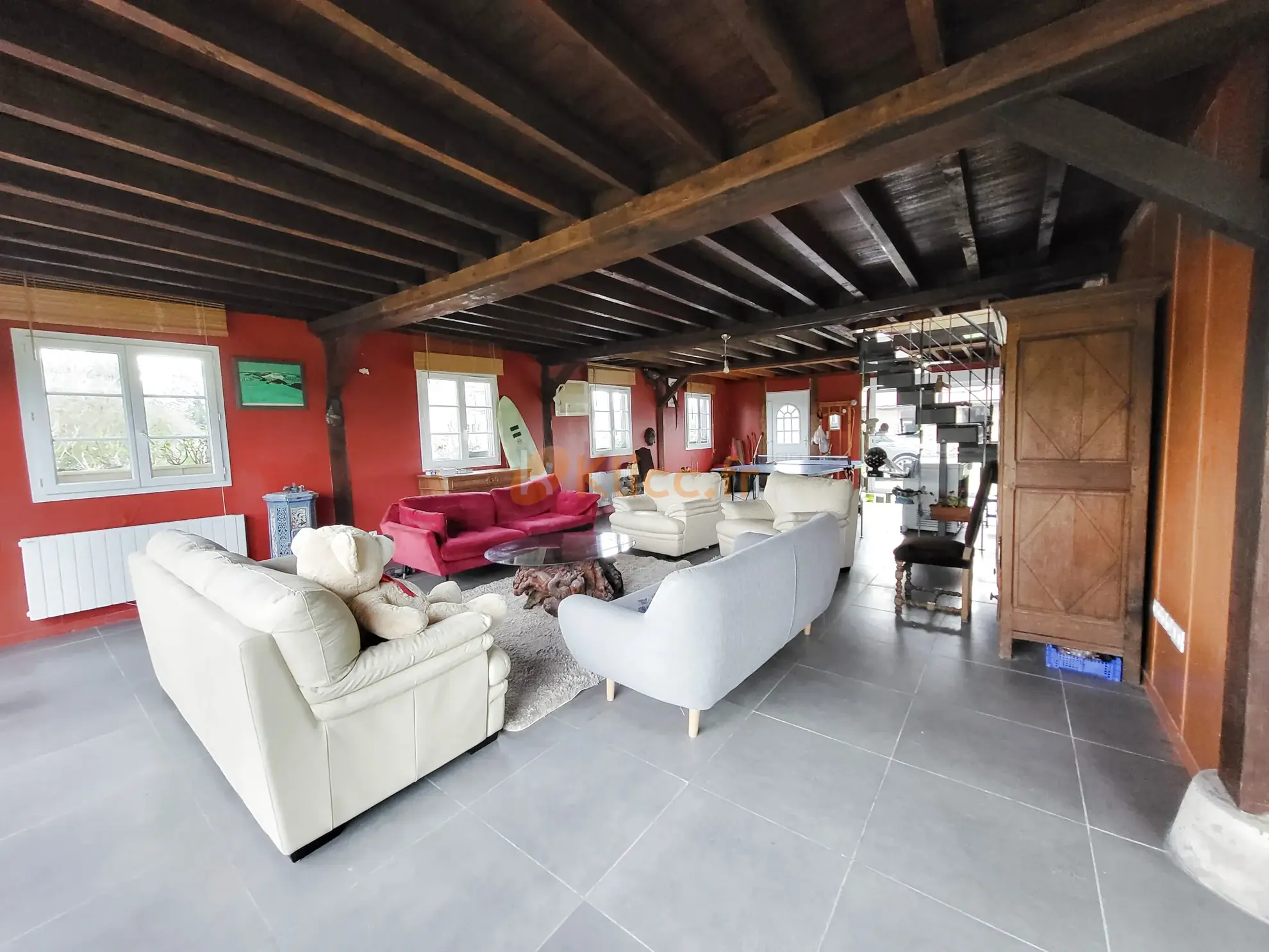 Maison en ossature bois à vendre proche d'Arques-la-Bataille et Dieppe, rénovée, grand jardin 