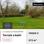 Terrain constructible de 572 m² à Le Coudray-sur-Thelle proche gare