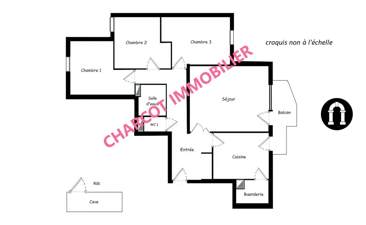 Vente d’un appartement T4 de 80,39 m² avec parking et cave à Lyon 5ème 