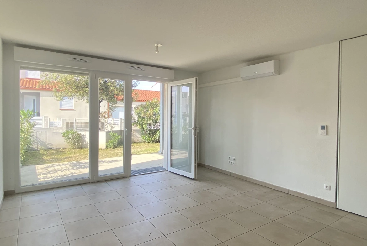 À vendre appartement 3 pièces avec jardin et parking à Cabestany 