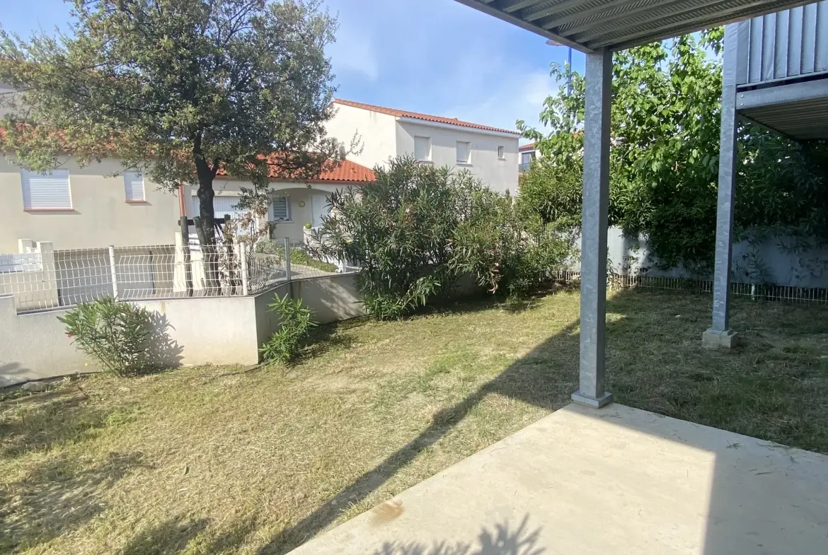 À vendre appartement 3 pièces avec jardin et parking à Cabestany 