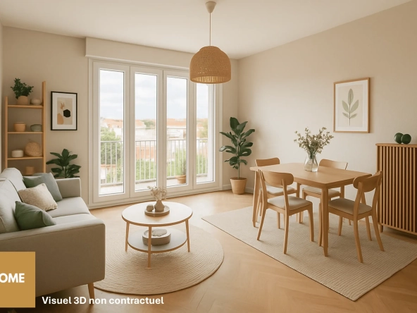 Appartement de 64m² à Nancy avec vue dégagée et potentiel locatif