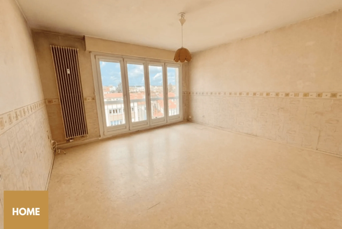 Appartement de 64m² à Nancy avec vue dégagée et potentiel locatif 