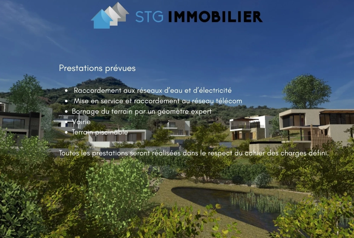 Terrain constructible de 981 m² à Casaglione, proche plage, viabilisé et avec vue dégagée 
