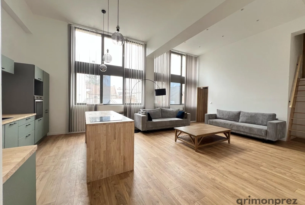 Loft d'Exception en Centre-Ville à Roubaix - 87 m2, 2 Chambres, Parking 
