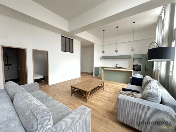 Loft d'Exception en Centre-Ville à Roubaix - 87 m2, 2 Chambres, Parking