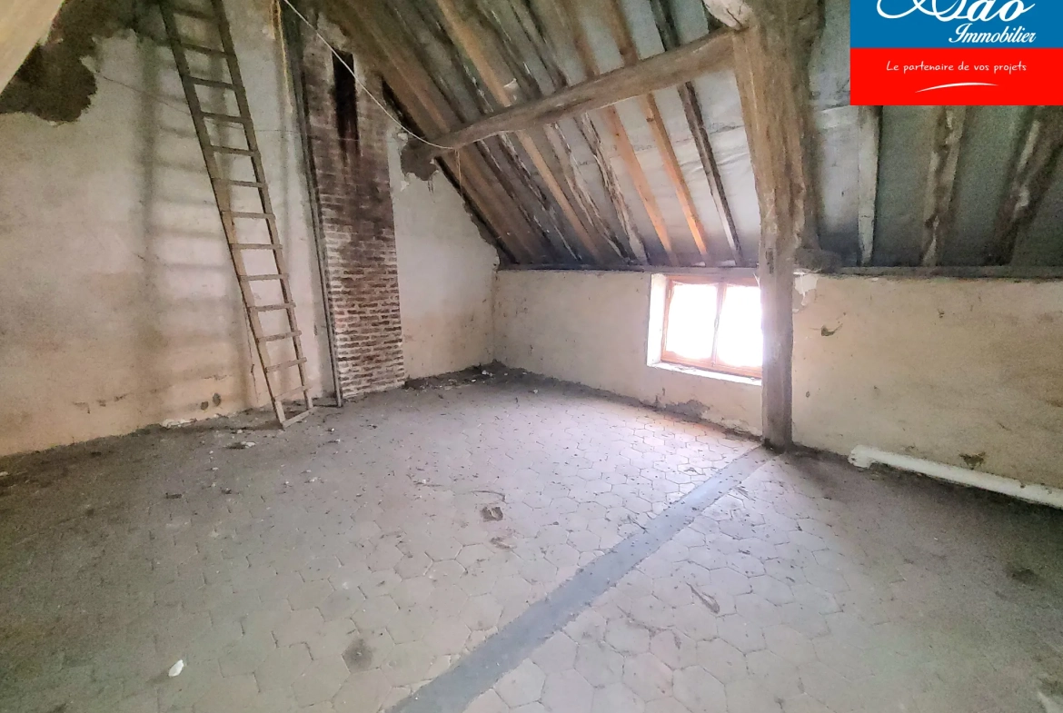 Maison à rénover de 92 m² avec terrain, située dans le Pays d'Othe à Flacy 