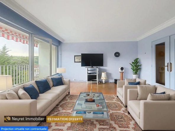 Appartement T4 de 90m² à Oullins avec balcon et parking, secteur calme