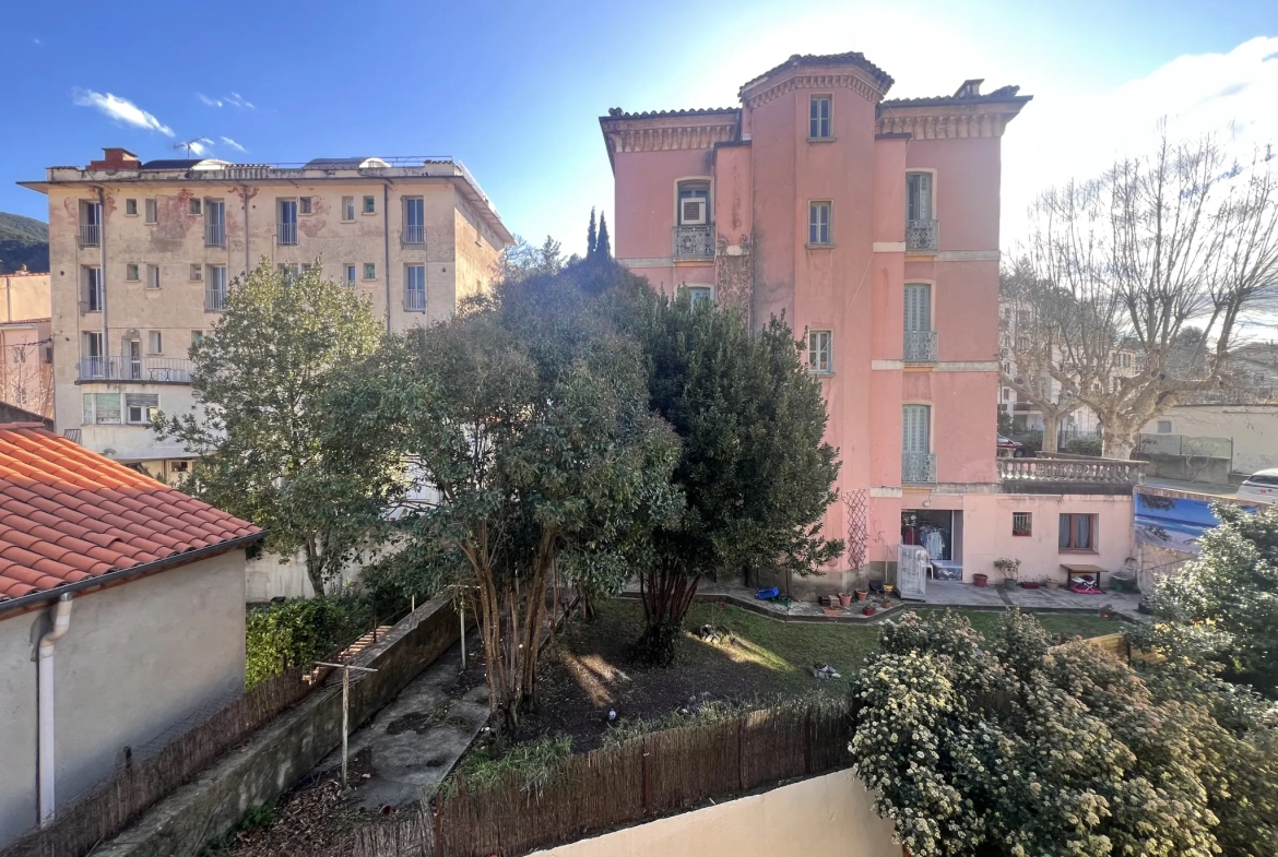 Charmant F1 en centre-ville d'Amélie-les-Bains avec vue ensoleillée 