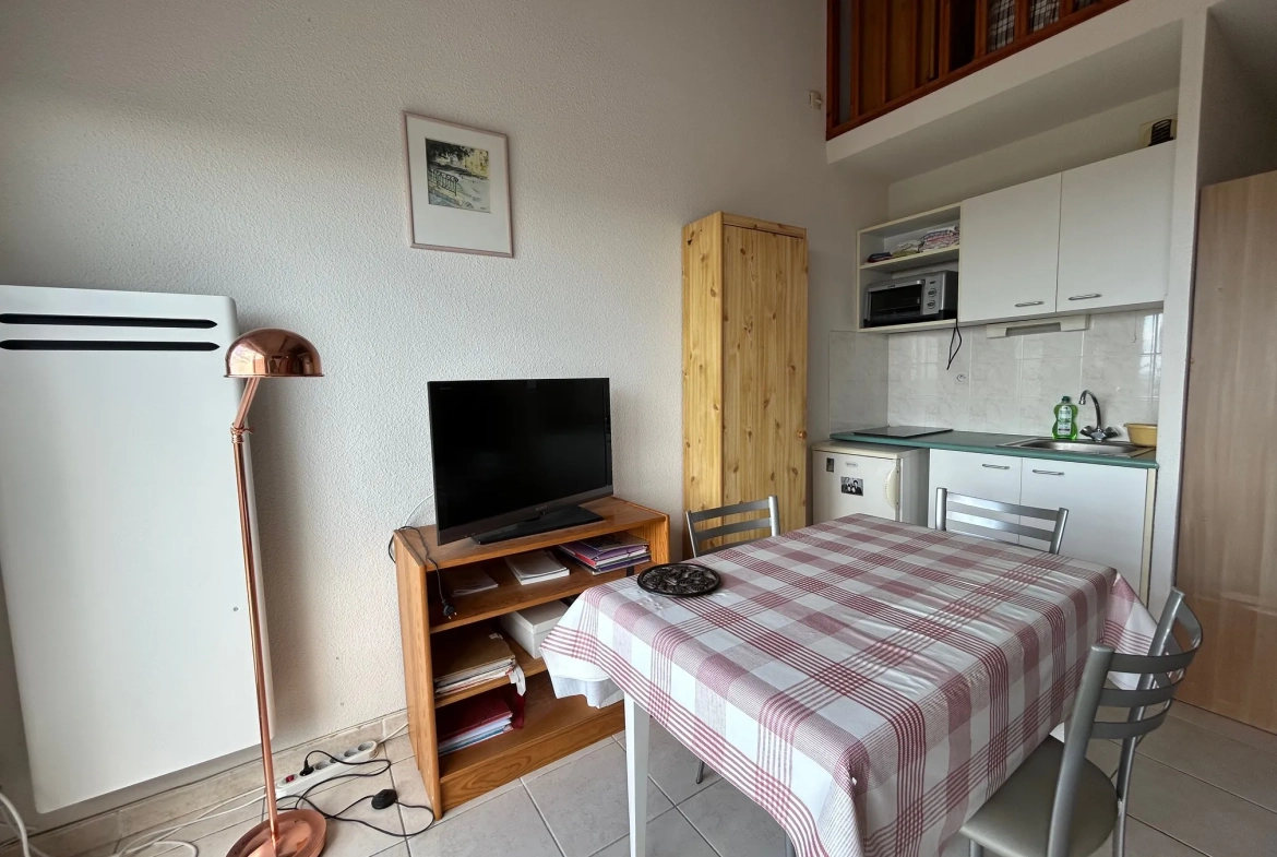 Appartement T2 bis avec terrasse et garage à Frontignan plage, vue mer 