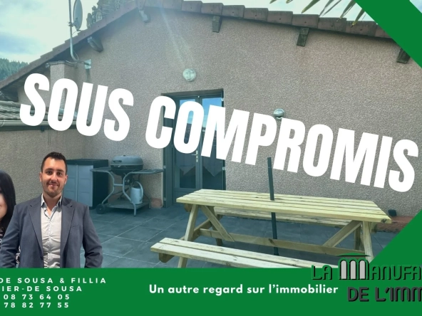Maison de ville F5 avec terrasse et garage à Valfleury, proche Saint-Étienne