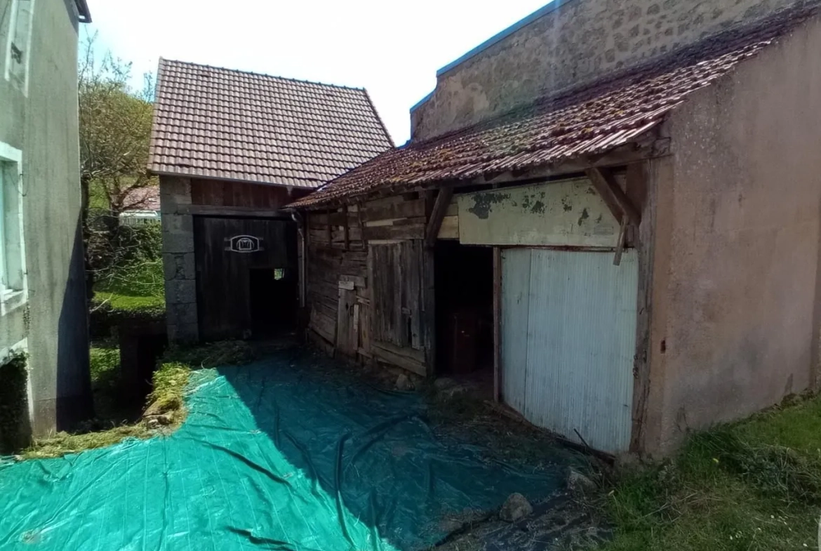 Charmante maison en pierre à vendre à Lormes, Morvan avec dépendances et jardin 
