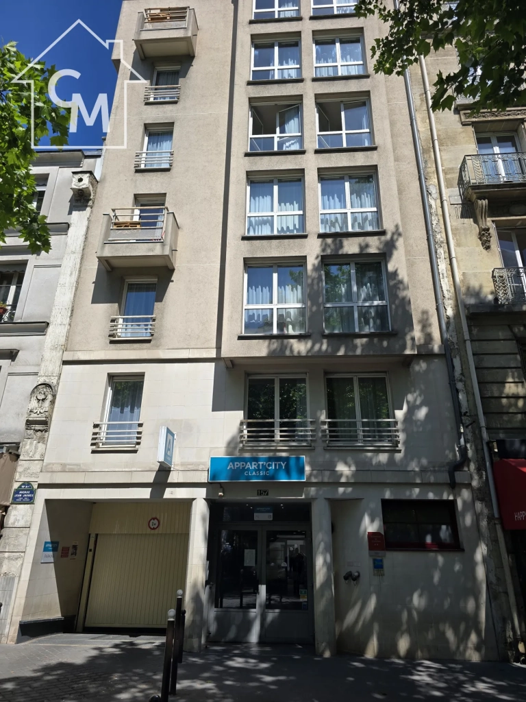 Studio meublé de 16 m² à Paris 19e avec bail en activité jusqu'en 2026