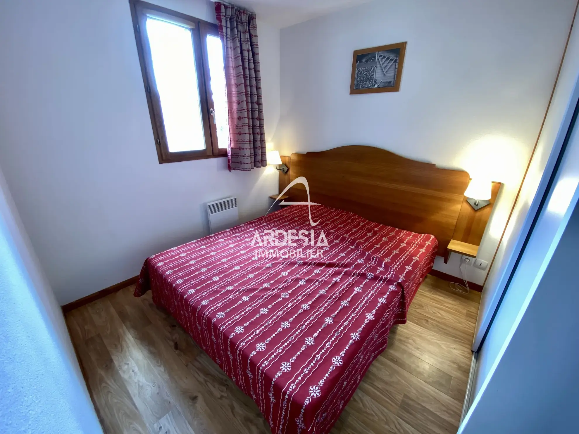 Appartement T2 cabine à vendre à Albiez Montrond, station de ski, vue sur Arves 