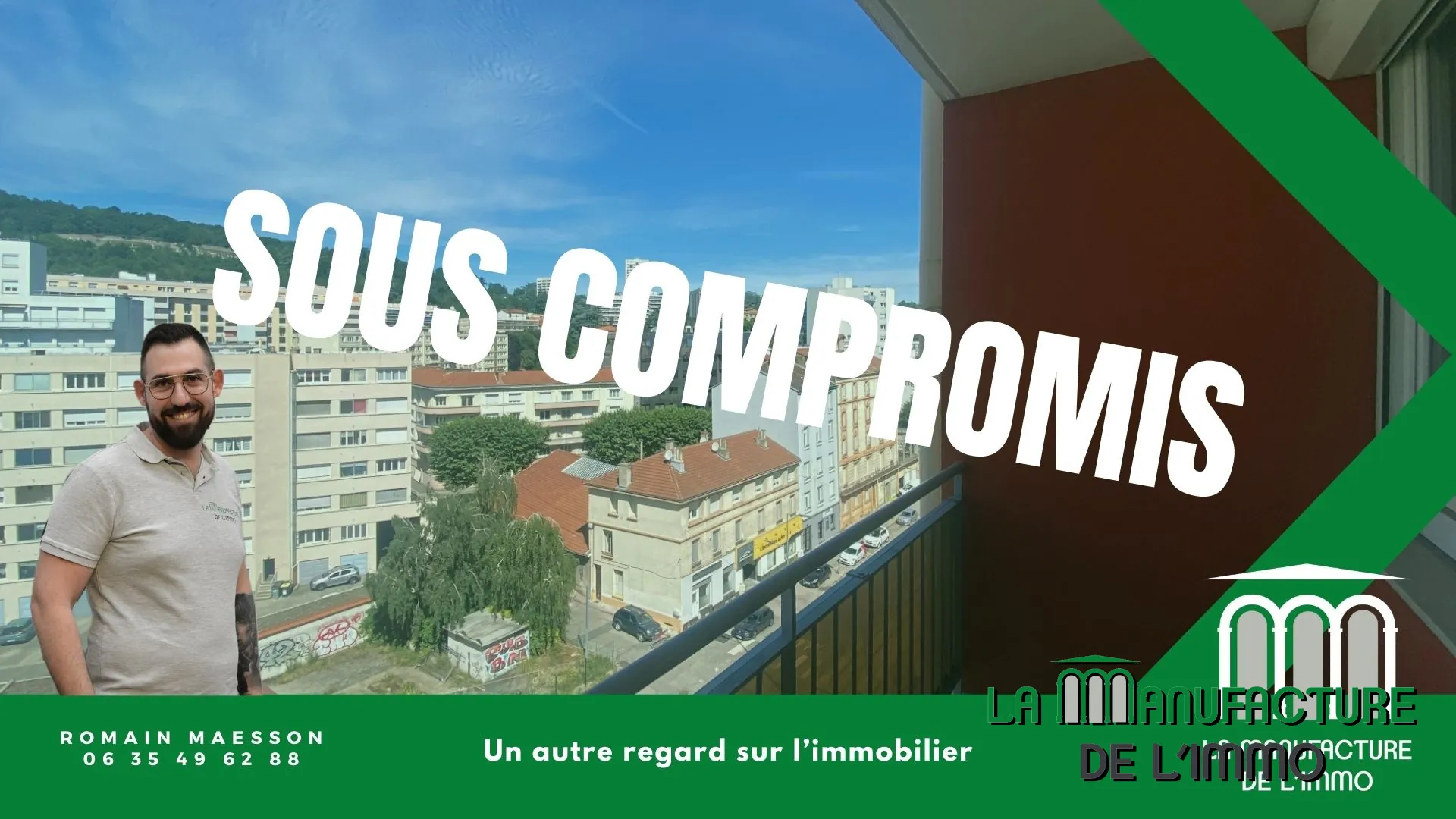 Appartement F3 lumineux à Saint-Étienne avec balcon, cave et parking collectif 