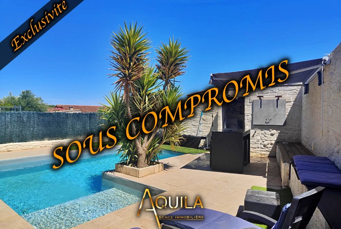 Villa de plain-pied avec piscine et panneaux solaires à Béziers 