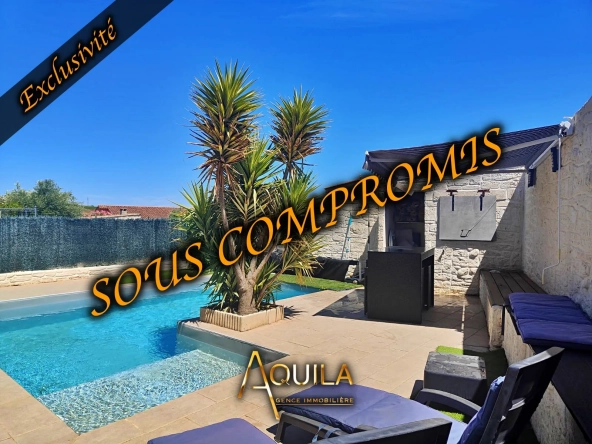 Villa de plain-pied avec piscine et panneaux solaires à Béziers