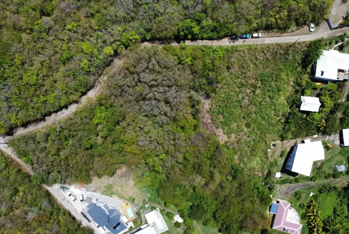 Terrain constructible avec vue mer à Pointe la Rose, Le Robert - 774 m² 