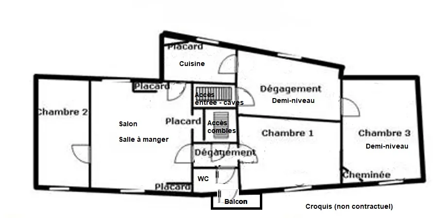 Maison de village à rénover avec garage et terrain à Labastide-Pradines 