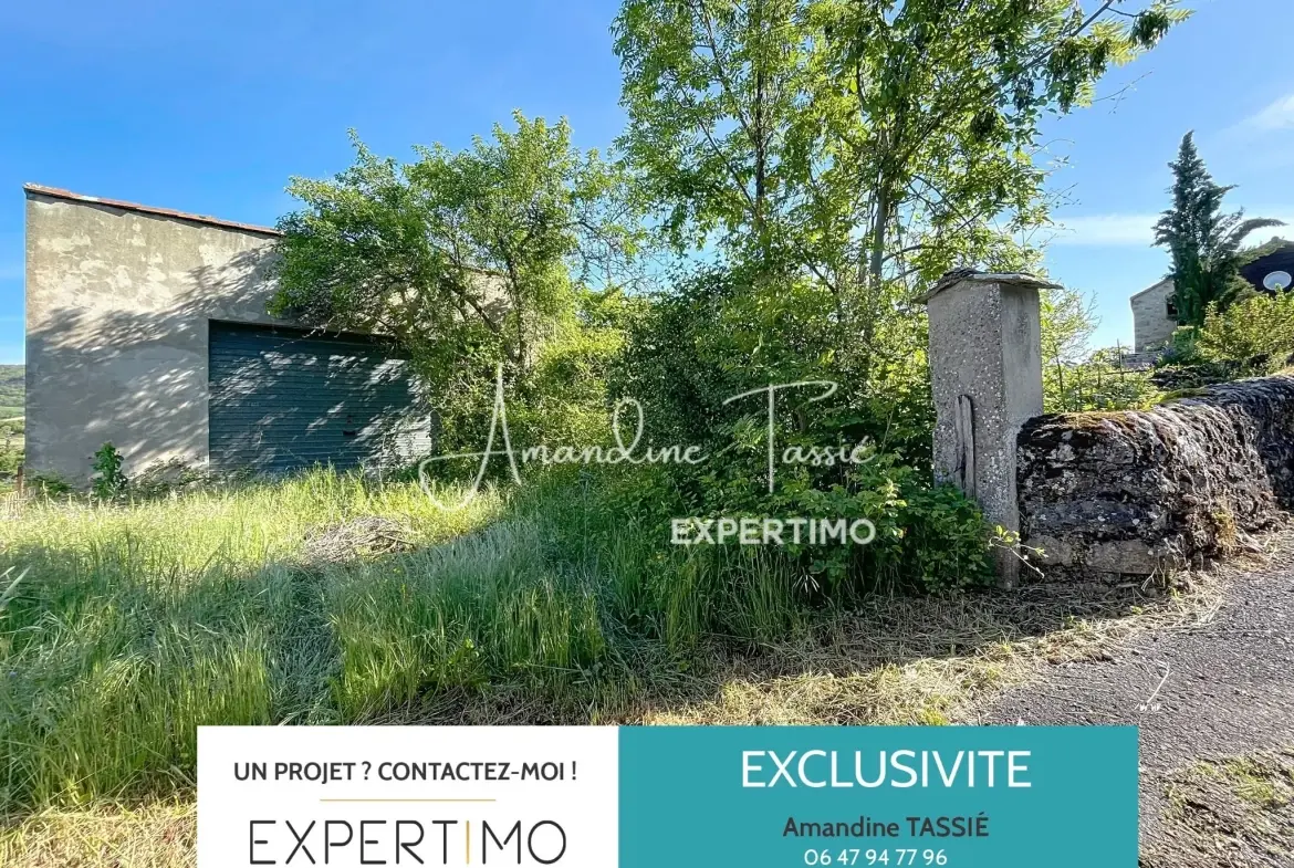 Maison de village à rénover avec garage et terrain à Labastide-Pradines 