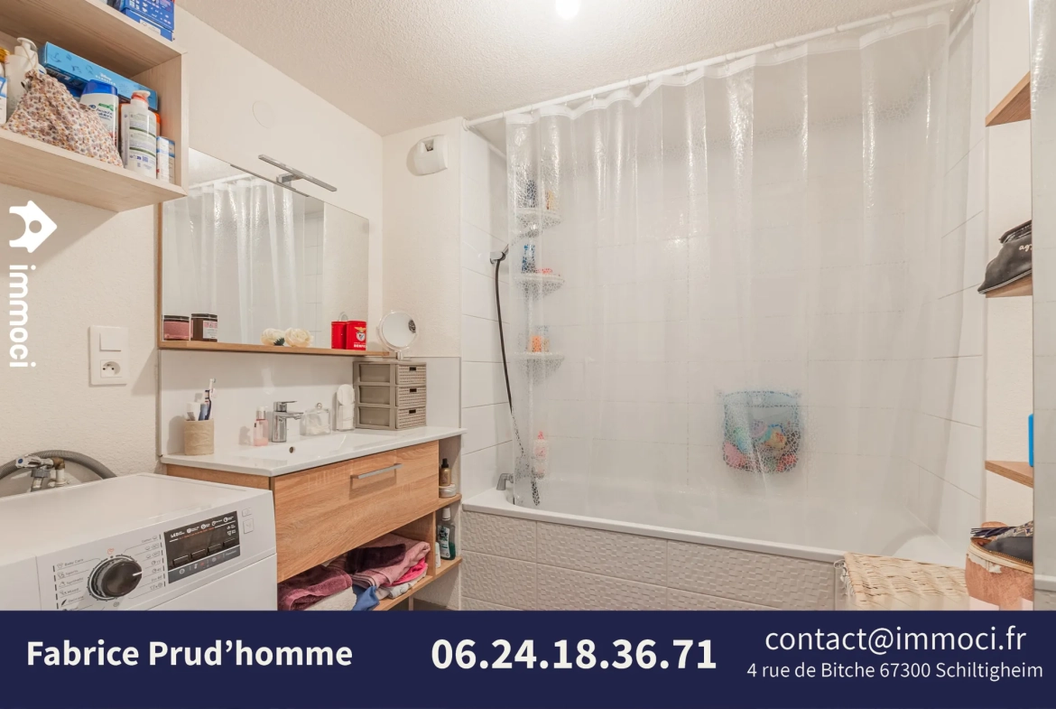 Appartement 3 pièces de 66 m² avec terrasse, cave et garage à Strasbourg 