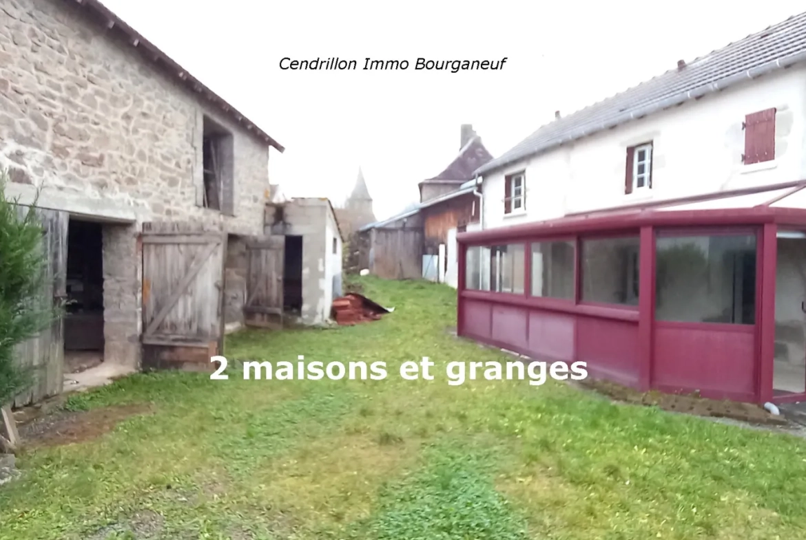 Deux maisons anciennes à rafraîchir avec dépendances sur 1107 m² à Saint Sulpice les Champs 