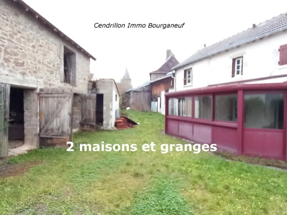 Deux maisons anciennes à rafraîchir avec dépendances sur 1107 m² à Saint Sulpice les Champs
