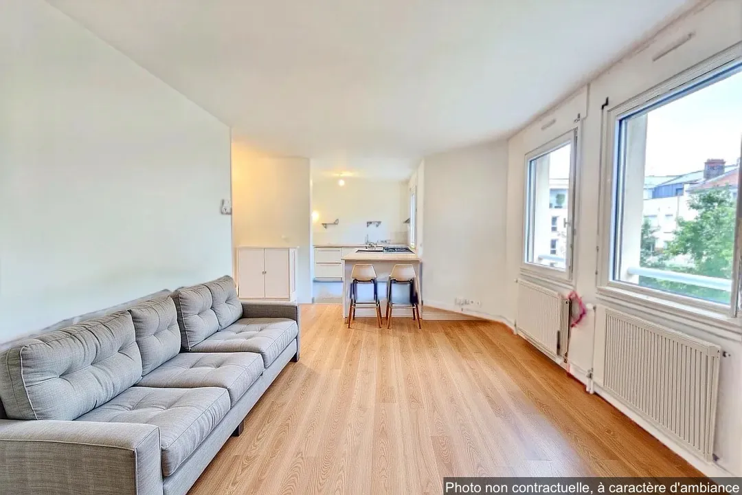 Bel appartement 2 pièces de 49m² à vendre à Lyon 3ème avec parking 