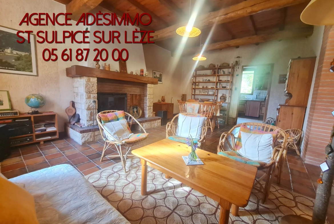Belle ferme ancienne avec vue Pyrénées, terrain de 6660 m², garage et dépendances près de Toulouse 
