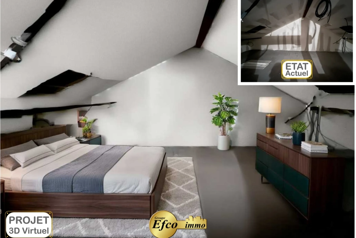 Duplex 93m² avec combles isolés à Saint-Louis, idéal pour famille ou investissement 