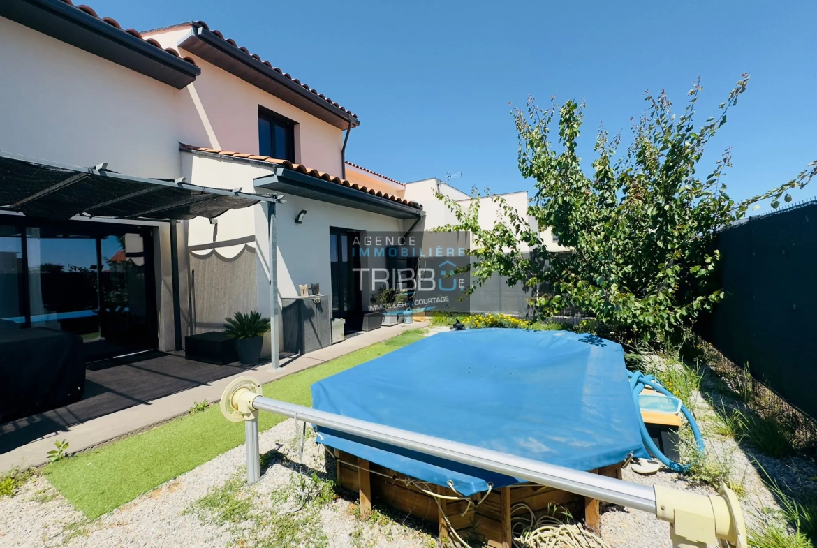 Villa moderne RT2012 avec 4 chambres, piscine et garage à Pollestres 