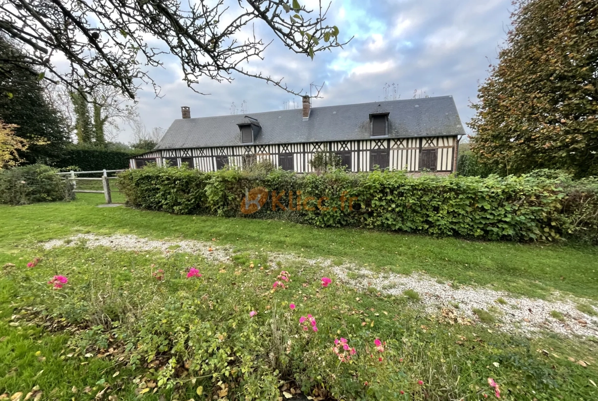 Longère authentique avec 6 chambres, jardin 1600m², proche Veules les Roses 