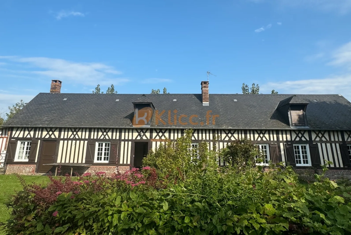 Longère authentique avec 6 chambres, jardin 1600m², proche Veules les Roses 