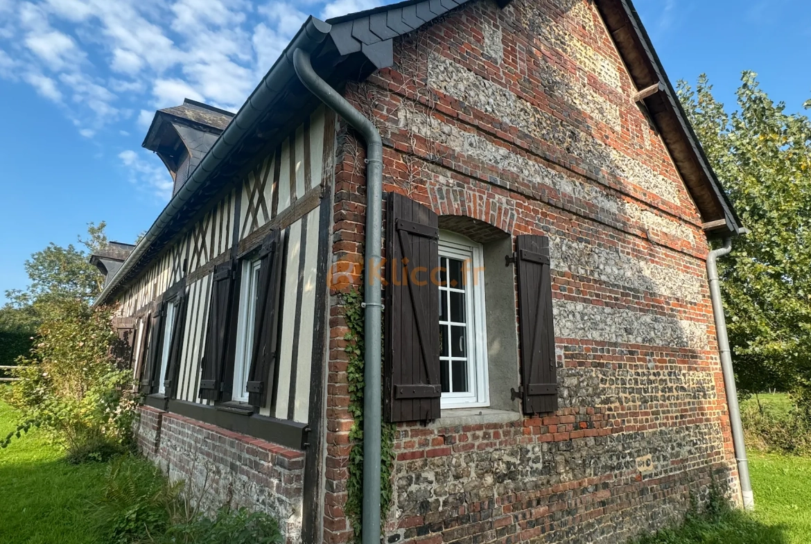Longère authentique avec 6 chambres, jardin 1600m², proche Veules les Roses 