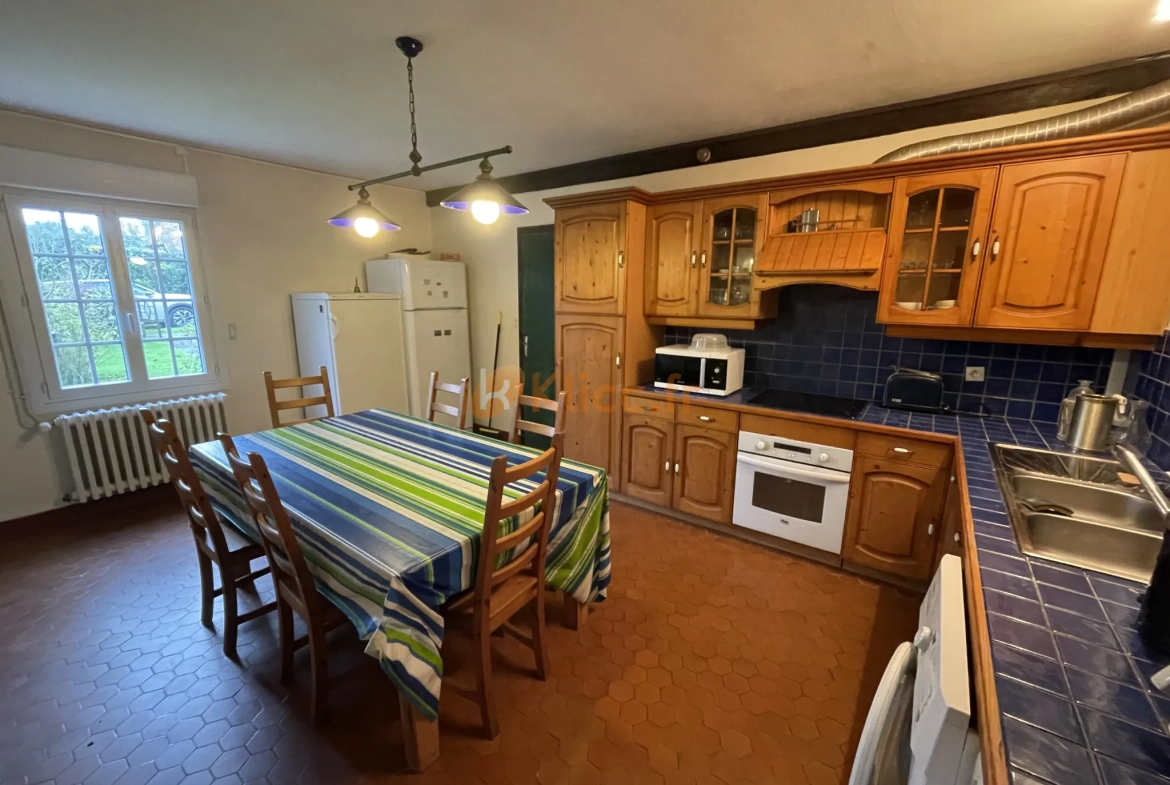 Longère authentique avec 6 chambres, jardin 1600m², proche Veules les Roses 