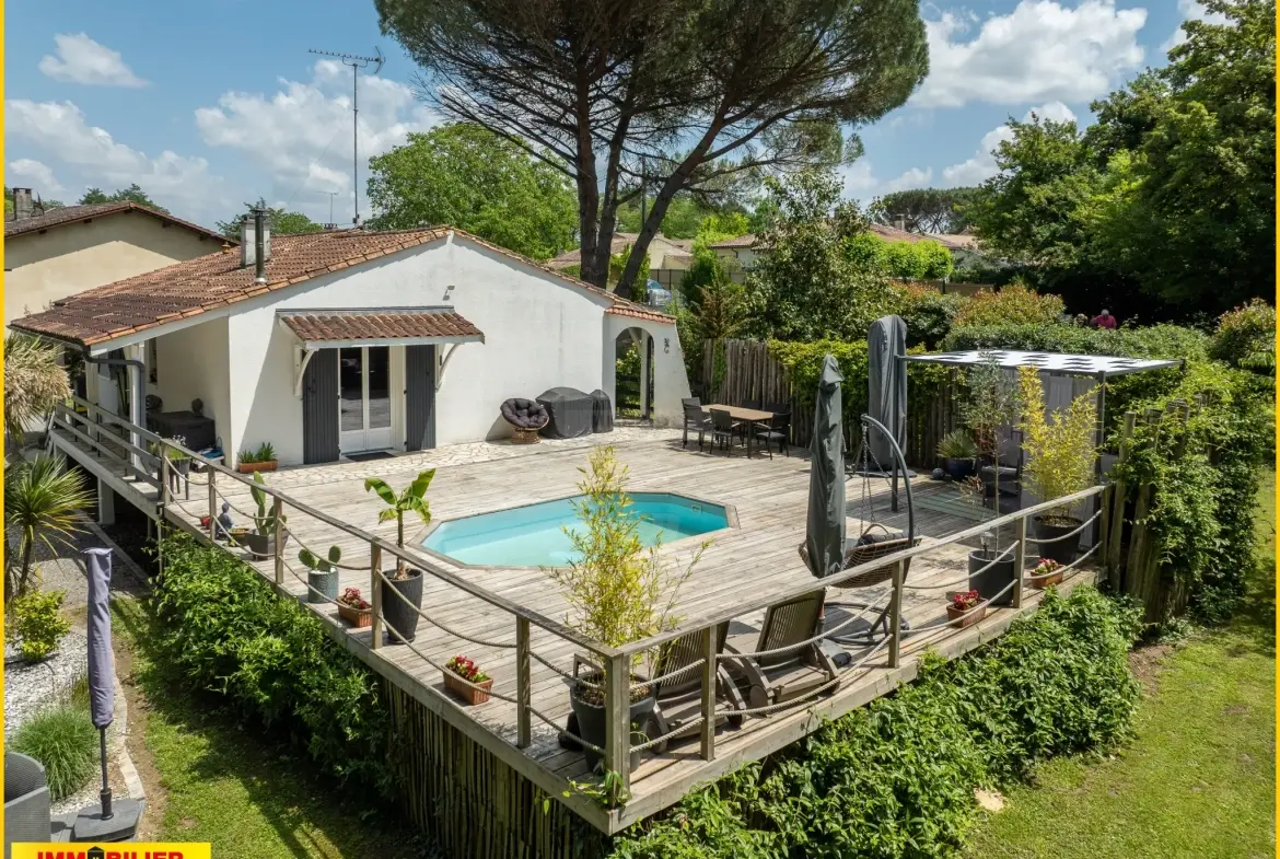 Maison à vendre à Barsac avec jardin, piscine et environnement paisible 