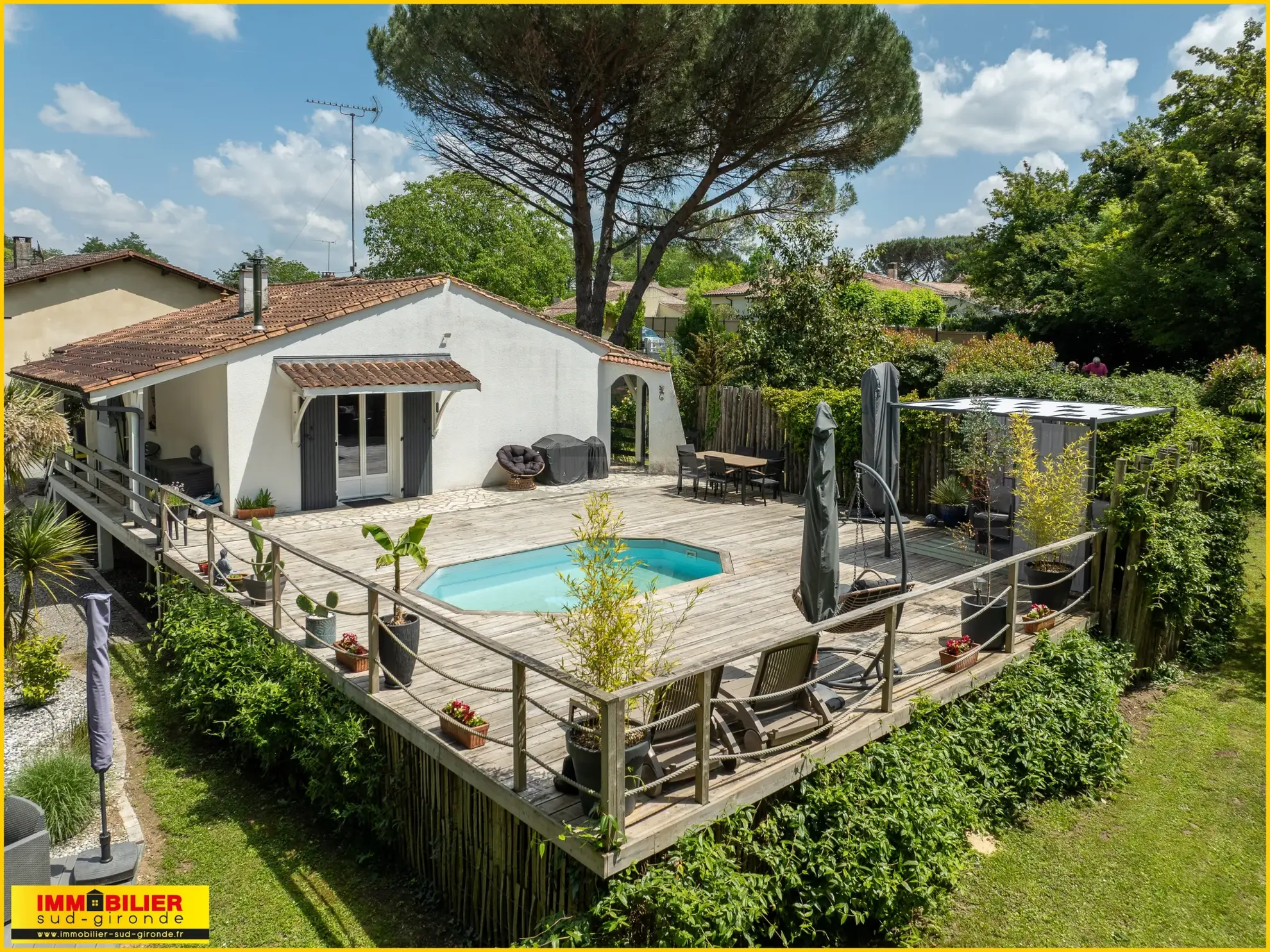 Maison à vendre à Barsac avec jardin, piscine et environnement paisible 