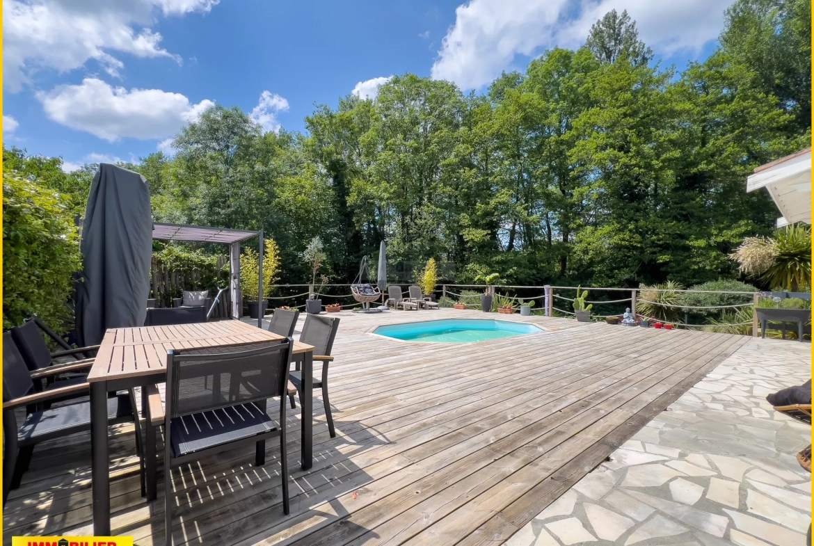 Maison à vendre à Barsac avec jardin, piscine et environnement paisible 