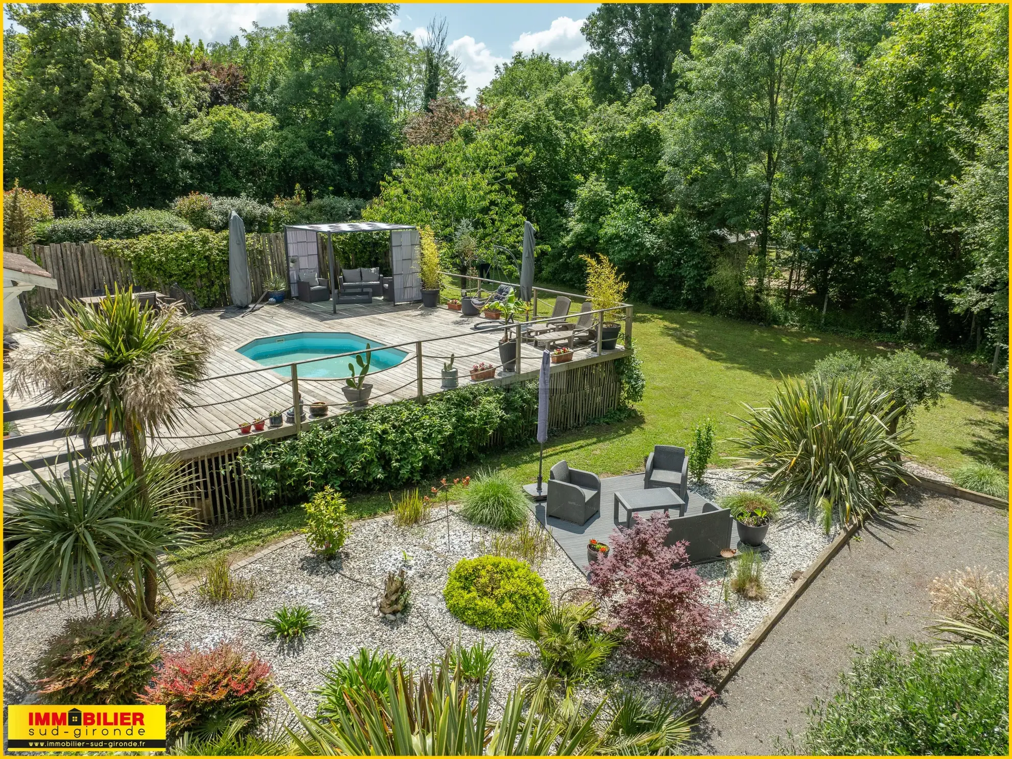 Maison à vendre à Barsac avec jardin, piscine et environnement paisible 