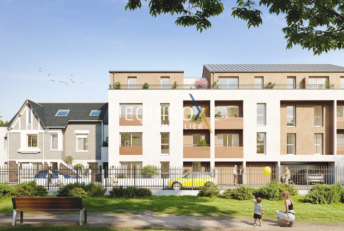 Appartement neuf de 47 m² en plein centre-ville de Carquefou livré en 2027 
