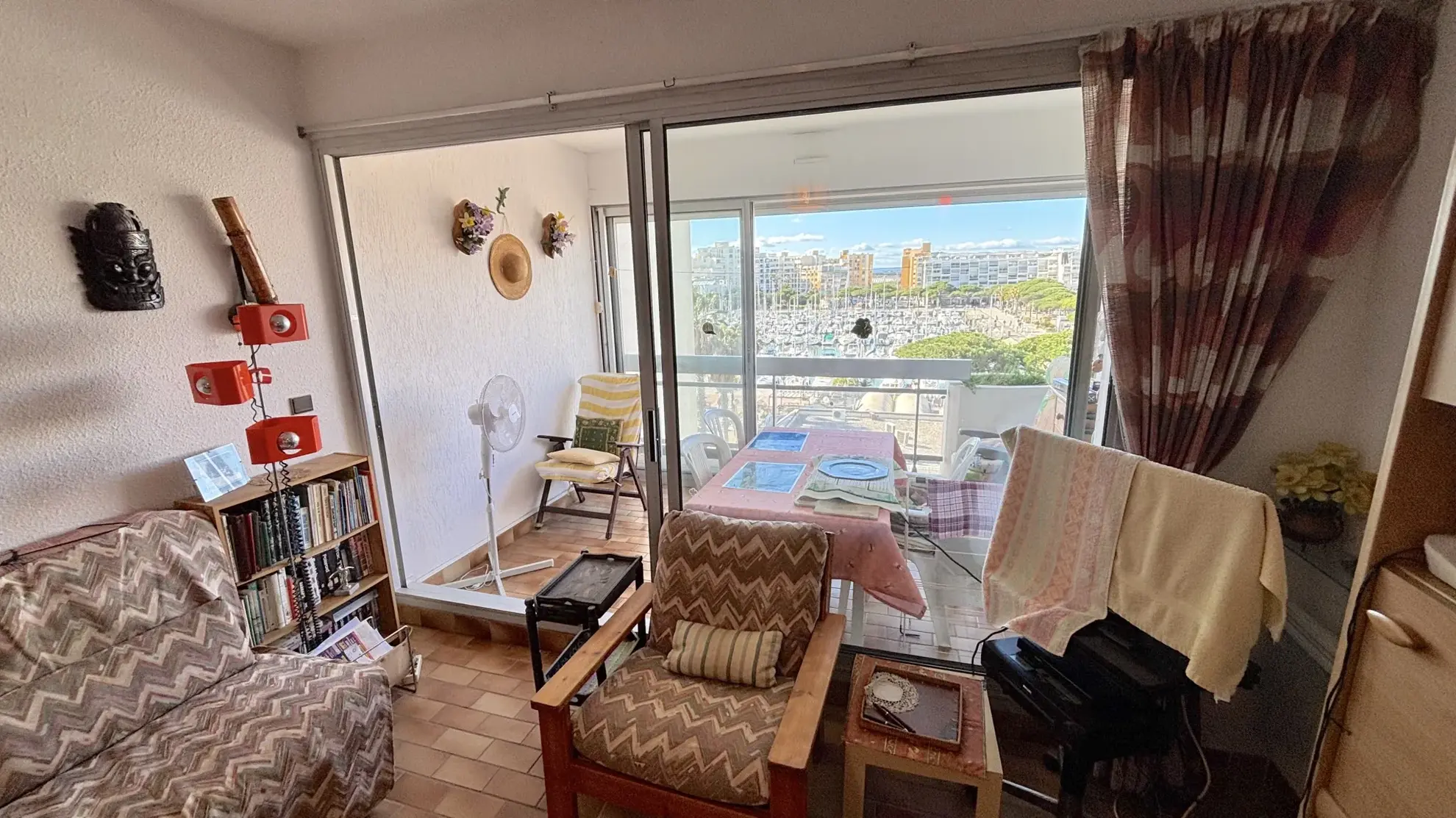 Appartement F2 cabine avec loggia et vue port à Carnon-Plage 