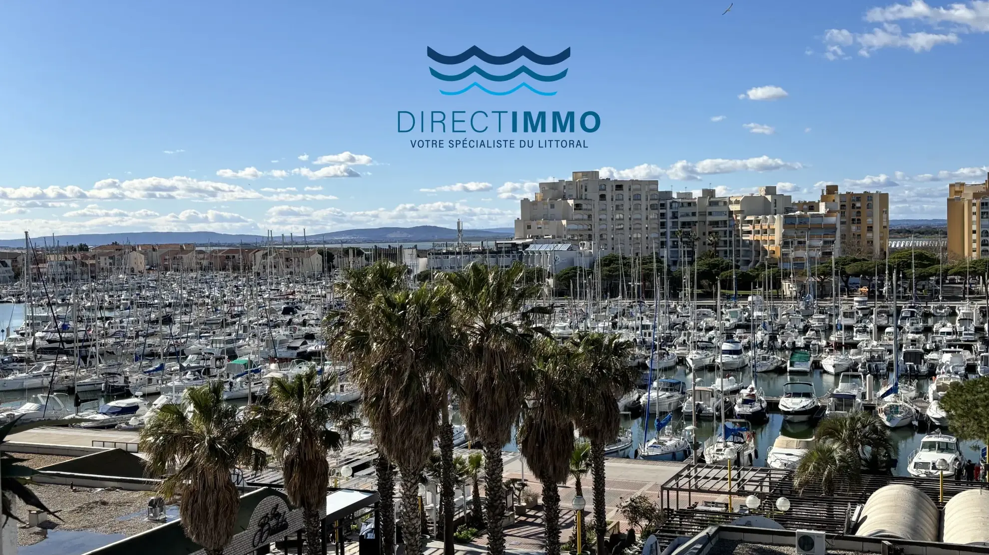 Appartement F2 cabine avec loggia et vue port à Carnon-Plage 